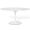 Mesa de Jantar Saarinen Oval Branca com Tampo 1,20x0,80m - Mármore ou Granito