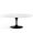 Mesa de Jantar Saarinen Oval Preta com Tampo 1,60x0,90m - Mármore ou Granito
