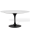Mesa de Jantar Saarinen Oval Preta com Tampo 1,80x1,00m - Mármore ou Granito