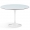Mesa de Jantar Saarinen Redonda Branca com Tampo Madeira - Várias Opções