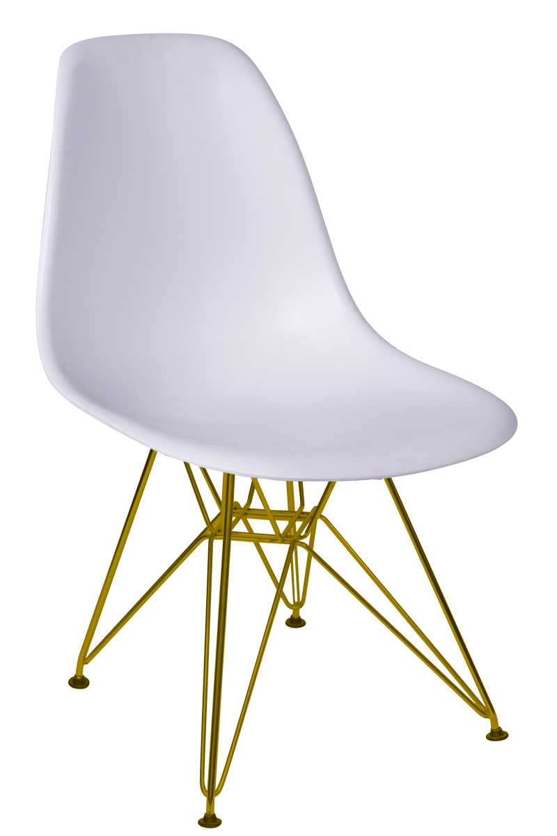 Cadeira Eames DSR em Polipropileno com Base Dourada Vintage - Várias Cores