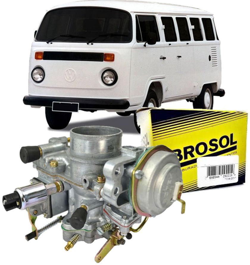 Carburador Kombi 1600 Gasolina de 1982 à 1998 PDSIT/2 Solex Brosol - Esquerdo