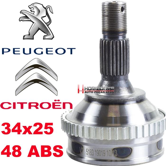 Junta Homocinetica Peugeot 207 1.6 e  306 1.8 2.0 16V Xantia 1.8 e 2.0 Com ABS - 34x25