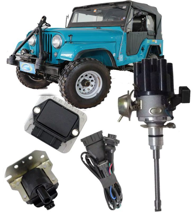Kit de Ignicao Jeep 6cc F75 Rural Carburado Sensor Hall Completo