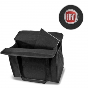 Bolsa Organizadora Porta Malas Logo Fiat Carpete Preto 20 Litros