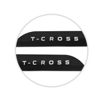 Jogo de Friso Lateral T-Cross 2019 a 2023 Preto Ninja