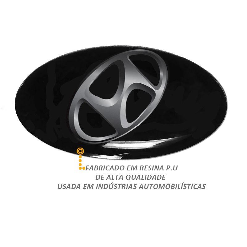 Emblema Adesivo Roda Esportiva Calota Resinado 48mm Hyundai