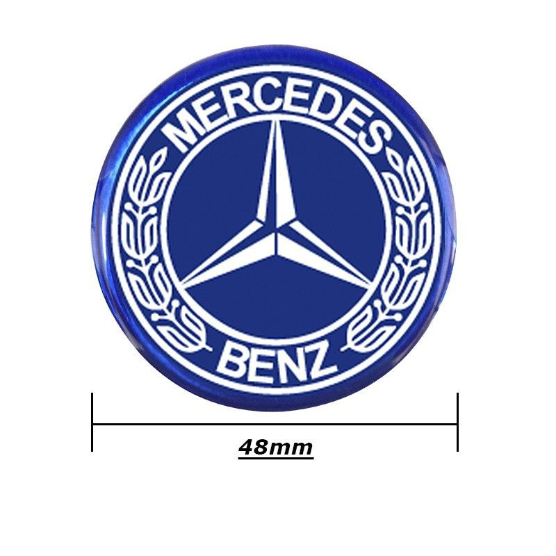 Emblema Adesivo Roda Esportiva Calota Resinado 48mm Mercedes