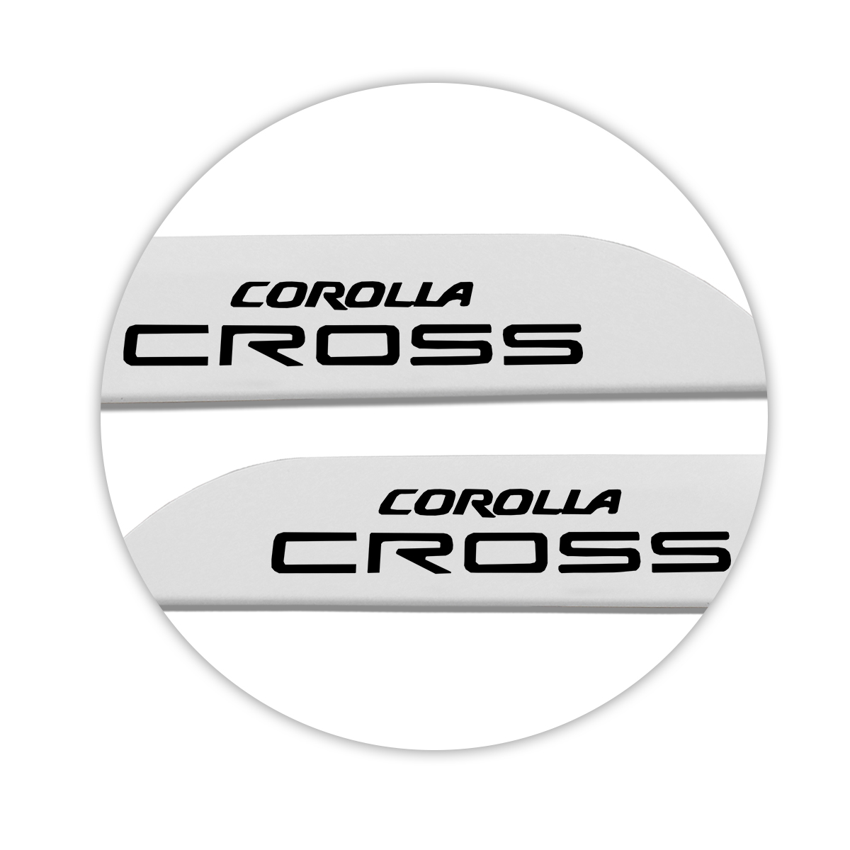 Jogo de Friso Lateral Corolla Cross 2021 A 2024 Branco Lunar