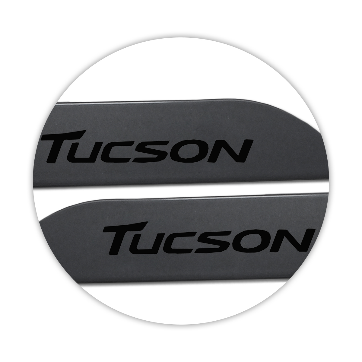 Jogo de Friso Lateral New Tucson 2017 a 2024 Cinza Metalico