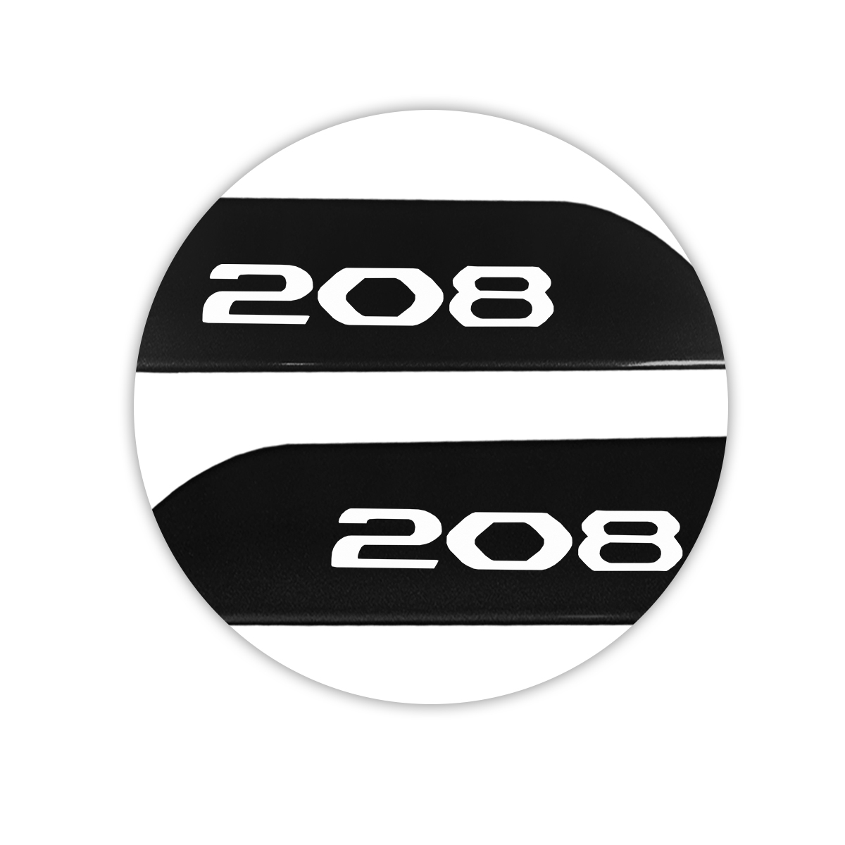 Jogo de Friso Lateral Peugeot 208 2013 A 2024 Preto Perla Negra
