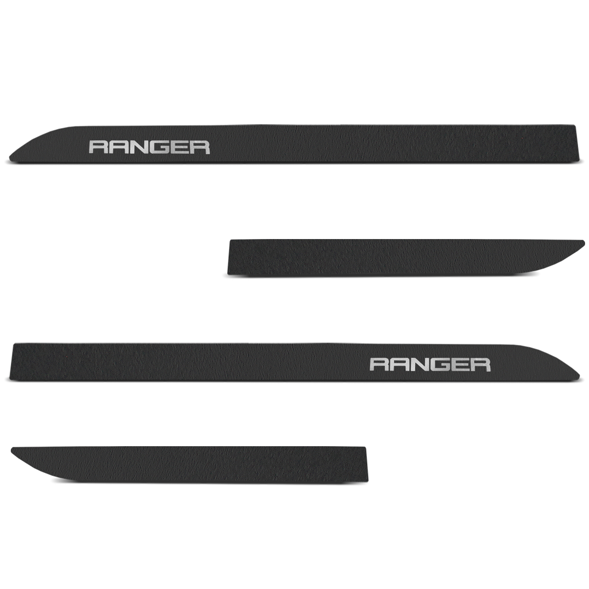 Jogo de Friso Lateral Ranger 2013 a 2024 Preto Texturizado