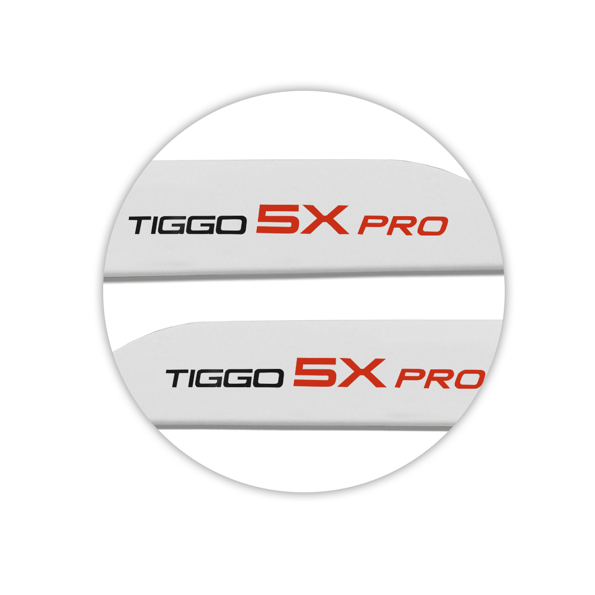 Jogo de Friso Lateral Tiggo 5x Pro 2021 a 2024 Branco Perolizado