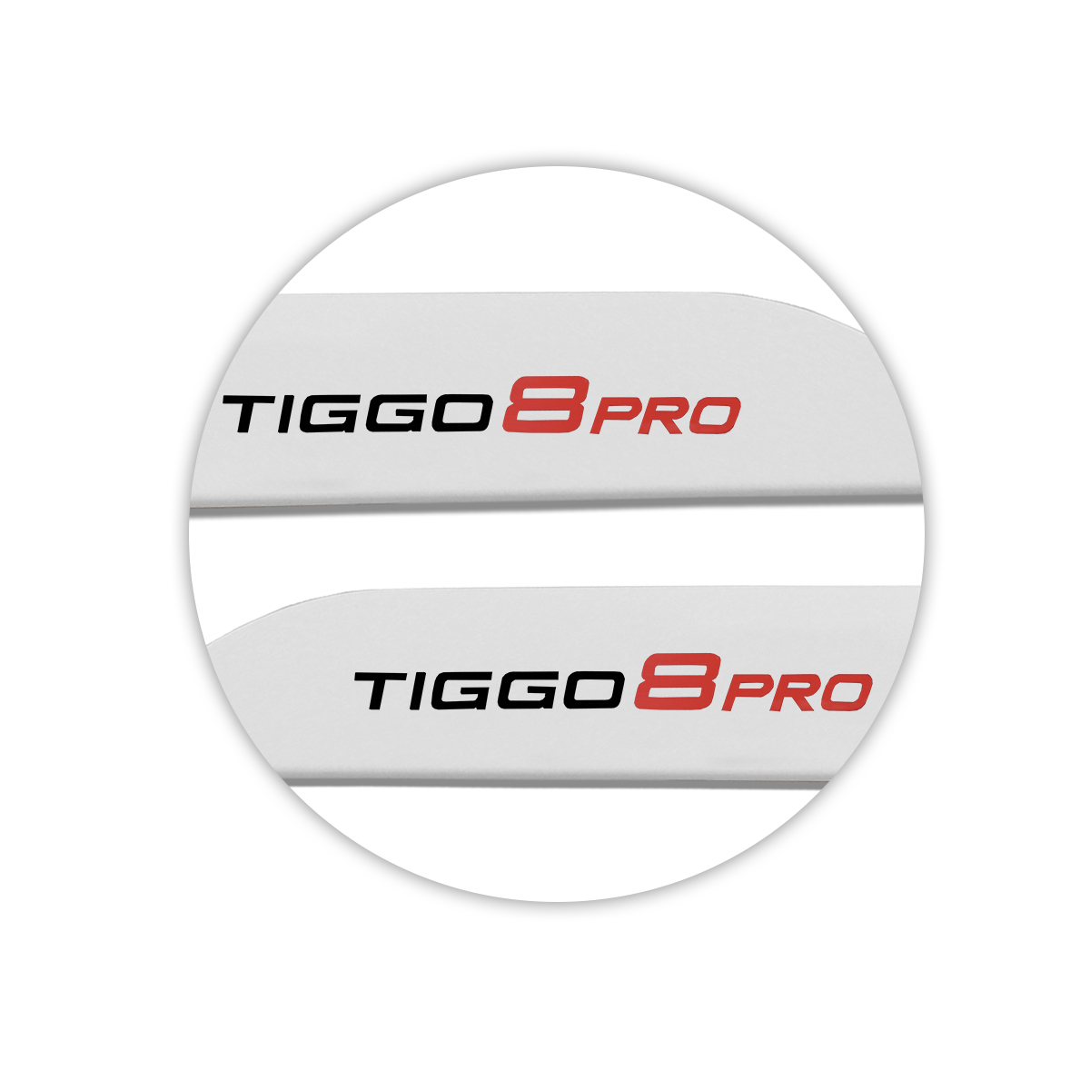 Jogo de Friso Lateral Tiggo 8 Pro 2021 a 2024 Branco Perolizado