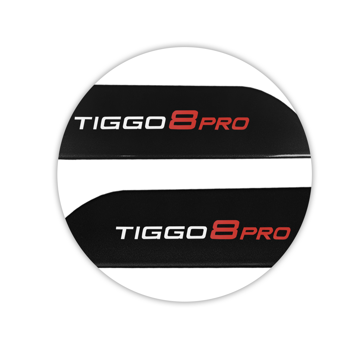 Jogo de Friso Lateral Tiggo 8 Pro 2021 a 2024 Preto Metalico