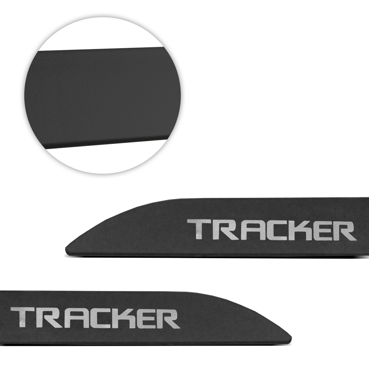 Jogo de Friso Lateral Tracker 2013 a 2024 Preto Texturizado