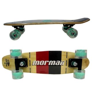 Skate Pro Mini Longboard Retrô Abec 7 Cruiser Bambu Mormaii