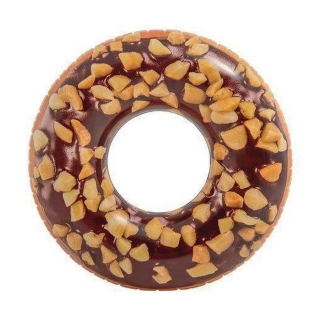 Bóia Inflável Redonda Donut Chocolate Intex 56262