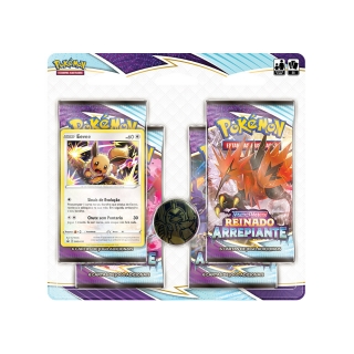 Kit Cartas Pokémon Blister Quadruplo 4 Pacotes + 1 Carta Eevee