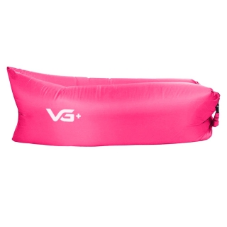 Sofá de Ar Hug Bag Inflável Camping Rosa VG+