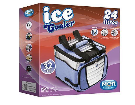 Bolsa Térmica Ice Cooler 24 Litros Mor Até 32 Latas - Viagem