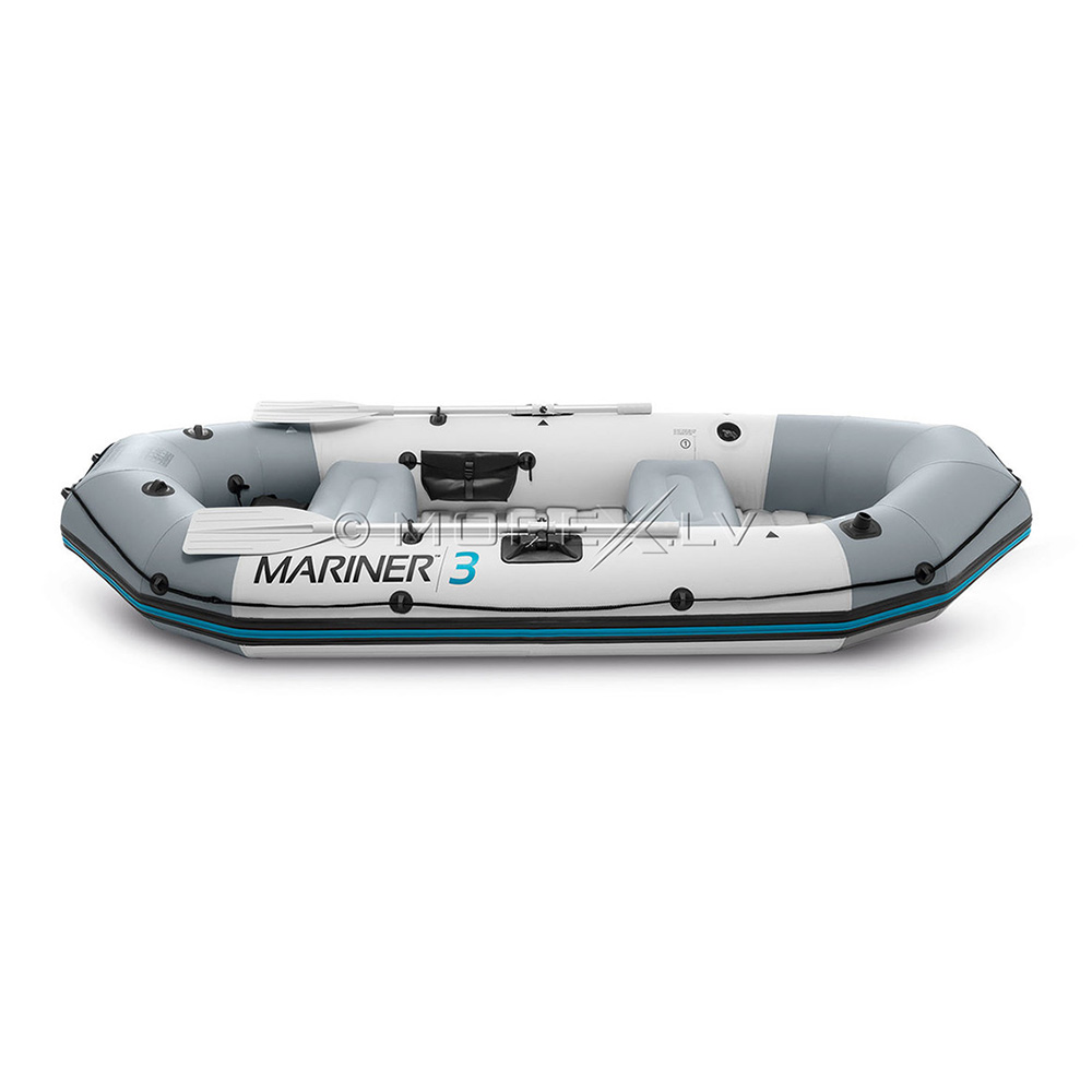 Bote Inflável Intex Mariner 3 C/ Par Remos Bomba Barco Pesca