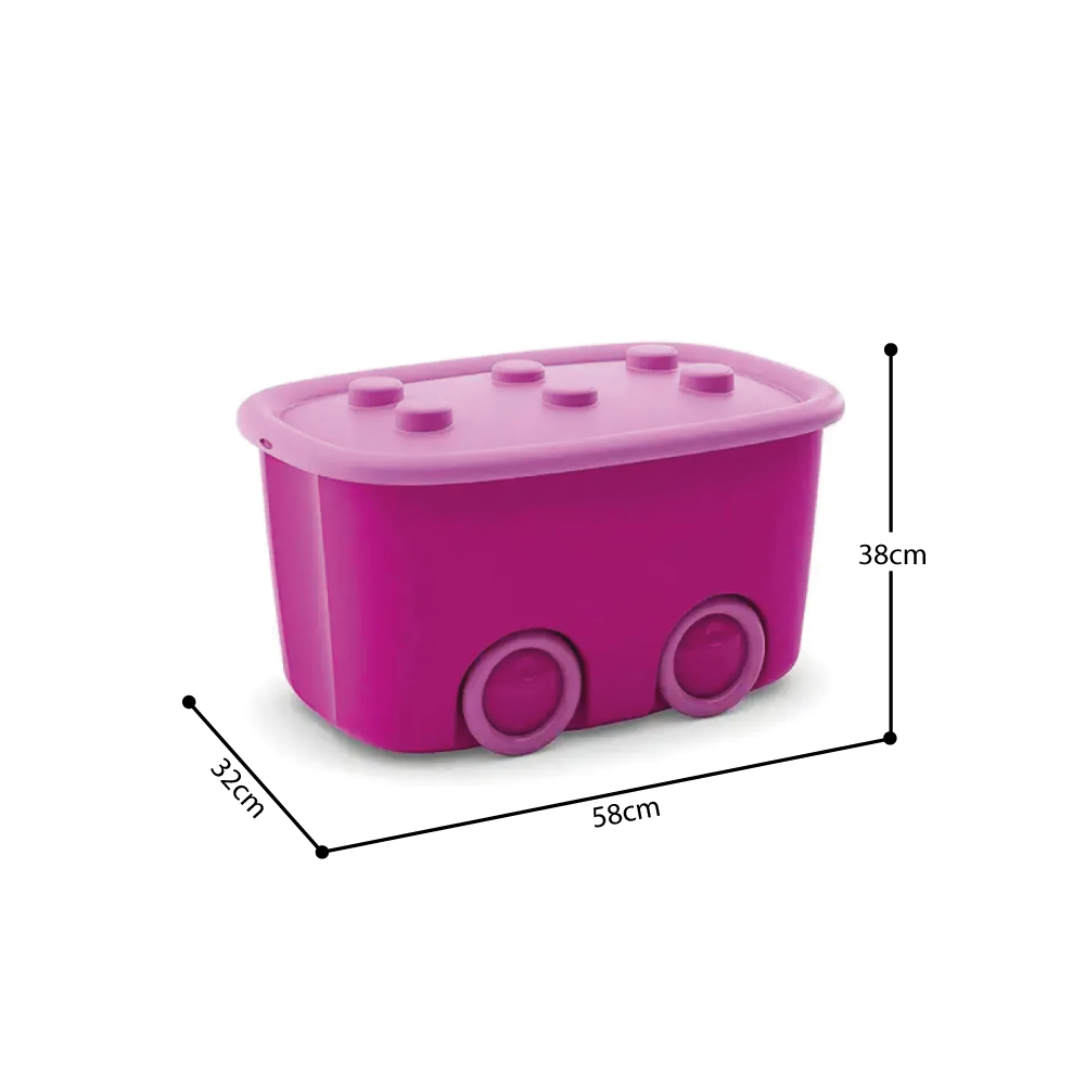 Caixa organizadora 46 Litros Funny Box Curver Rosa Pink Keter