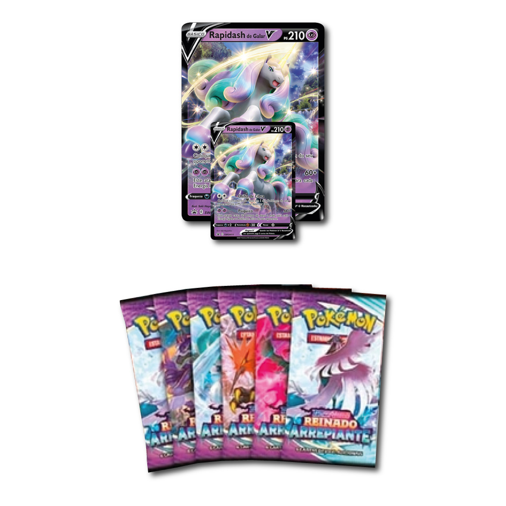 Coleção Pokémon Rapidash V ou Calyrex V 38 Cartas