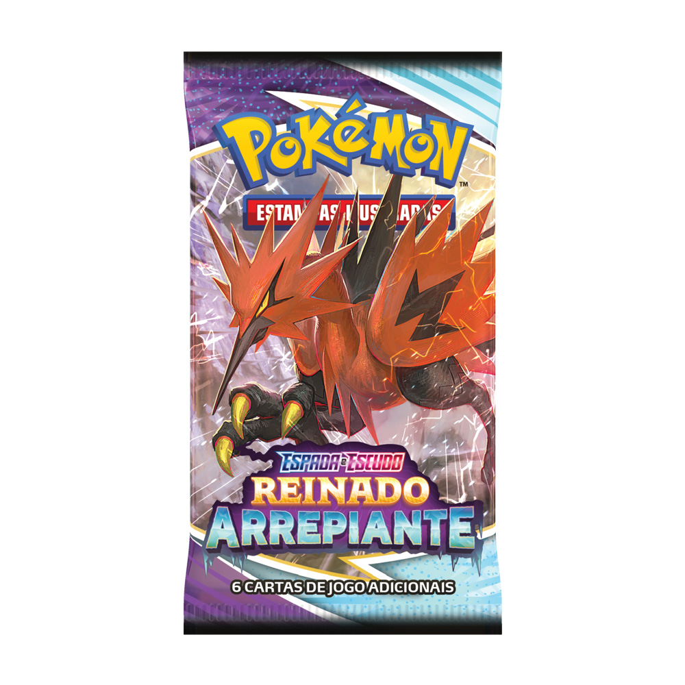 Pacote Cartas Pokémon EE2 Booster 6 Cartas - Reinado Arrepiante