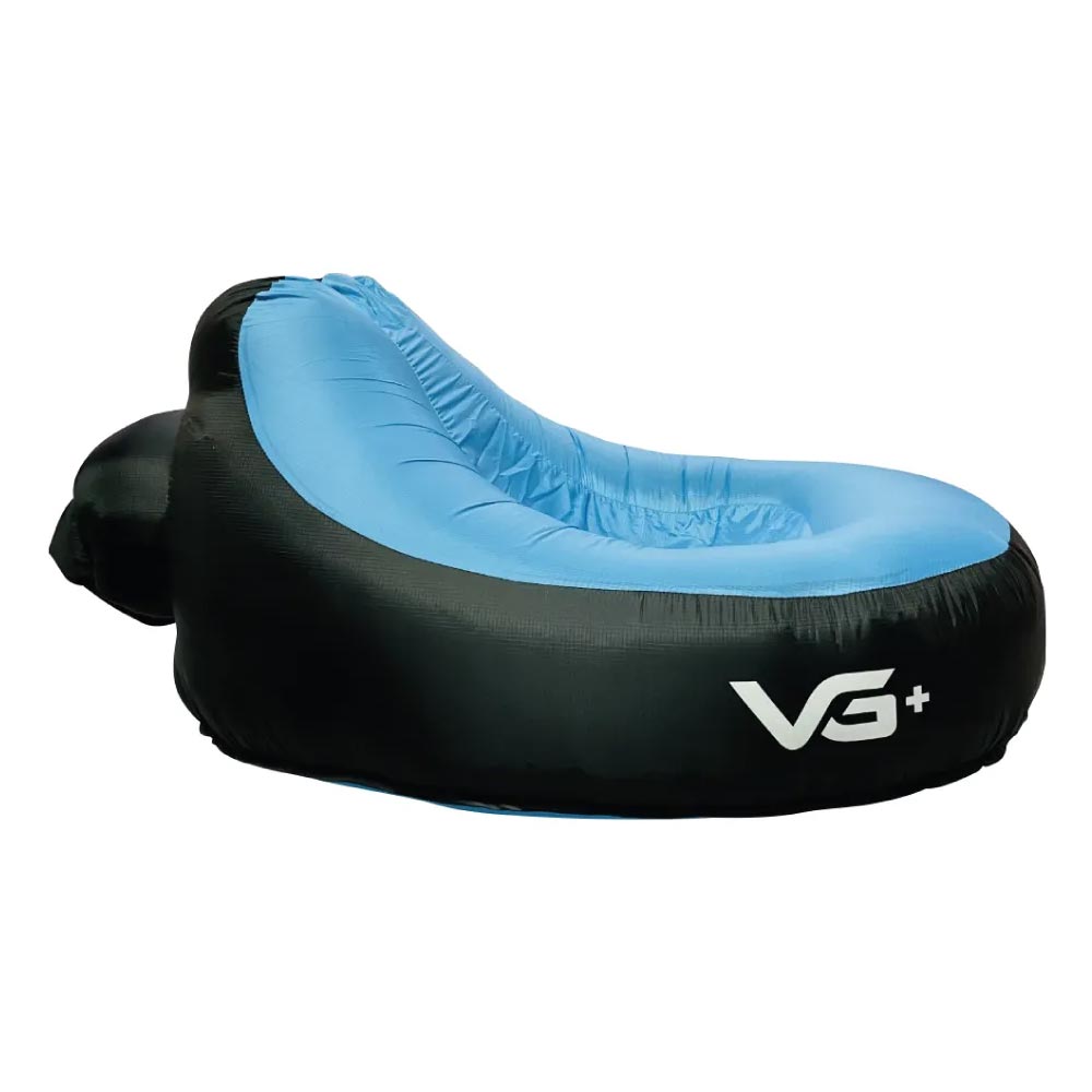 Sofá de Ar Hug Bag Inflável Camping Relaxante Azul VG+