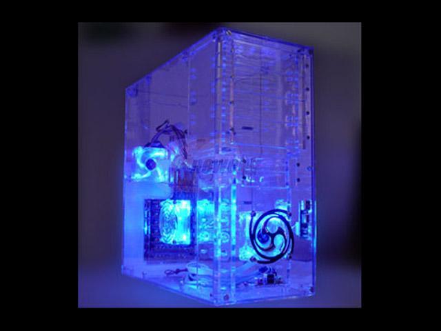 LOGISYS Computer CS888CL Transparent Clear Acrylic ATX Mid Tower Computer Case