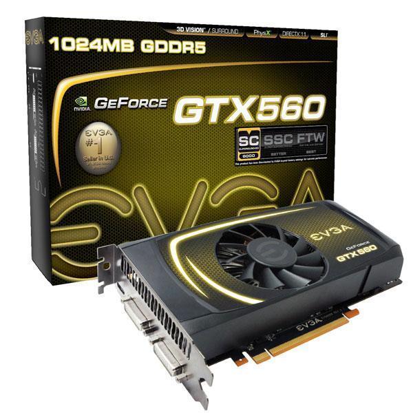 Placa De Video Evga Geforce GTX 560 SC 1gb ddr5 pcie 01g-p3-1463-kr