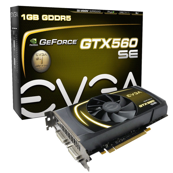GeForce GPU GTX560 SE 1GB DDR5 PCIE EVGA 01G-P3-1464-KR