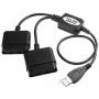 CABO CONVERSOR COM 2 ENTRADAS PS1/PS2 - USB