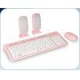 Kit Teclado + Mouse + Cx Som - Pink - K-MEX