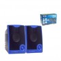Caixa de Som X-Cell Para PC/Notebook P2 USB C/ Controle Vol. Azul - XC-CM-10