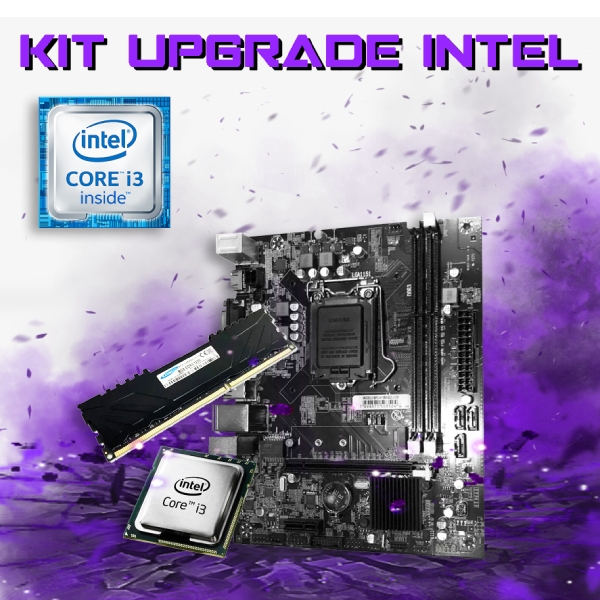 KIT Upgrade Intel Core I3 6100 + 1151 BPC-H110M BrazilPc + Memória 8GB DDR Kanmeiq