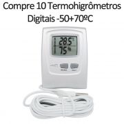 Compre 10 Termohigrômetros Digitais -50+70ºC