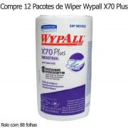 Compre 12 Pacotes de Wiper Wypall X70 Plus - Rolo com 88 panos