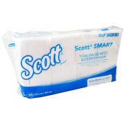 Papel Toalha de Mão Interfolhado Scott Smart Folha Simples (21,6x19,4cm)