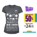 SUPER PROMOÇÃO Fresno - Camiseta Feminina Porto Alegre CHUMBO