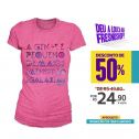 SUPER PROMOÇÃO Fresno - Camiseta Feminina Galáxias ROSA