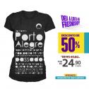 SUPER PROMOÇÃO Fresno - Camiseta Feminina Porto Alegre PRETA