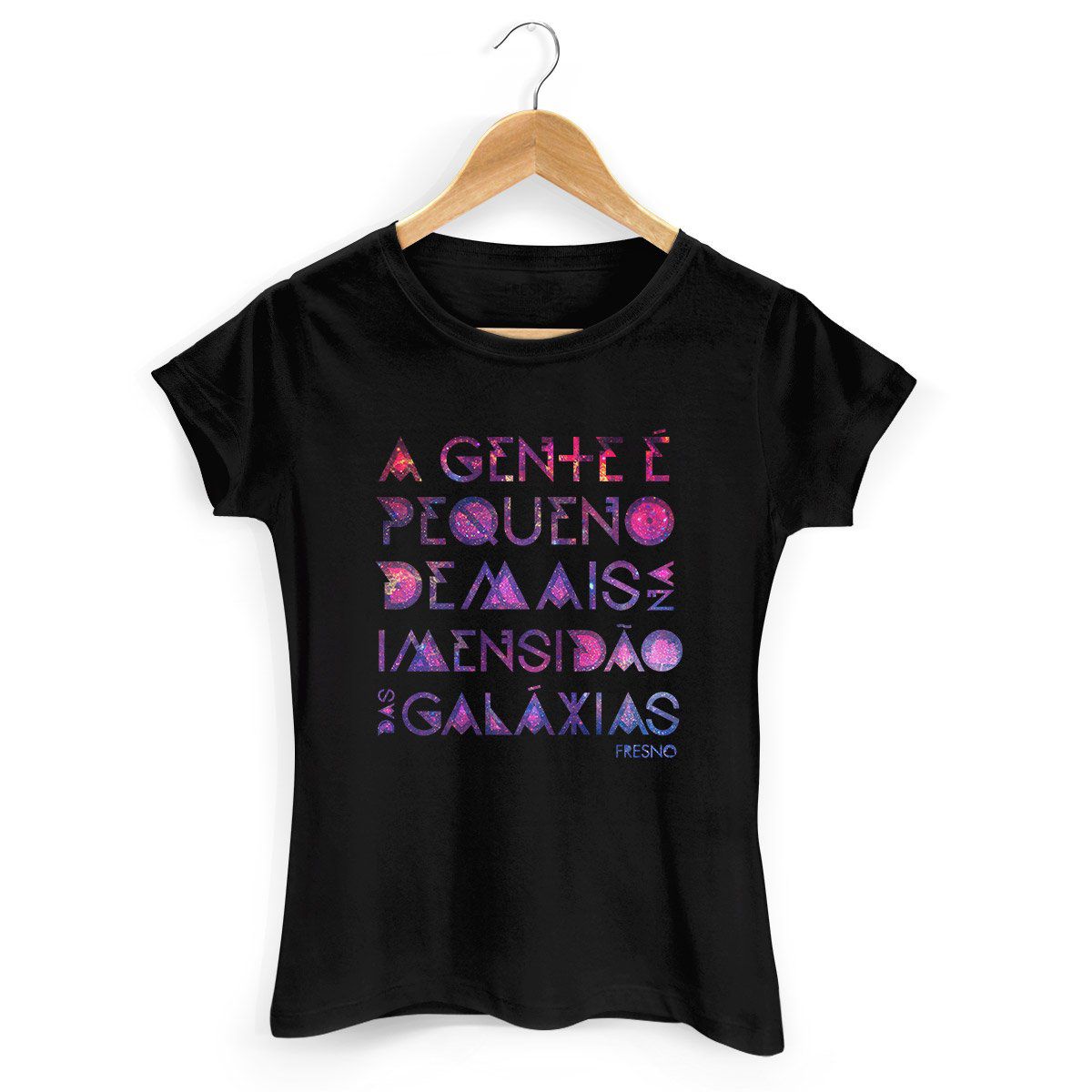 Camiseta Feminina Fresno - Galáxias Preta