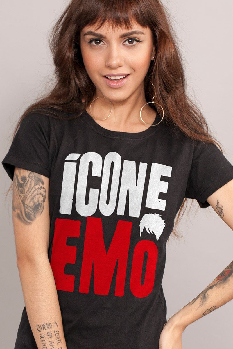 Camiseta Feminina Fresno Ícone Emo Type