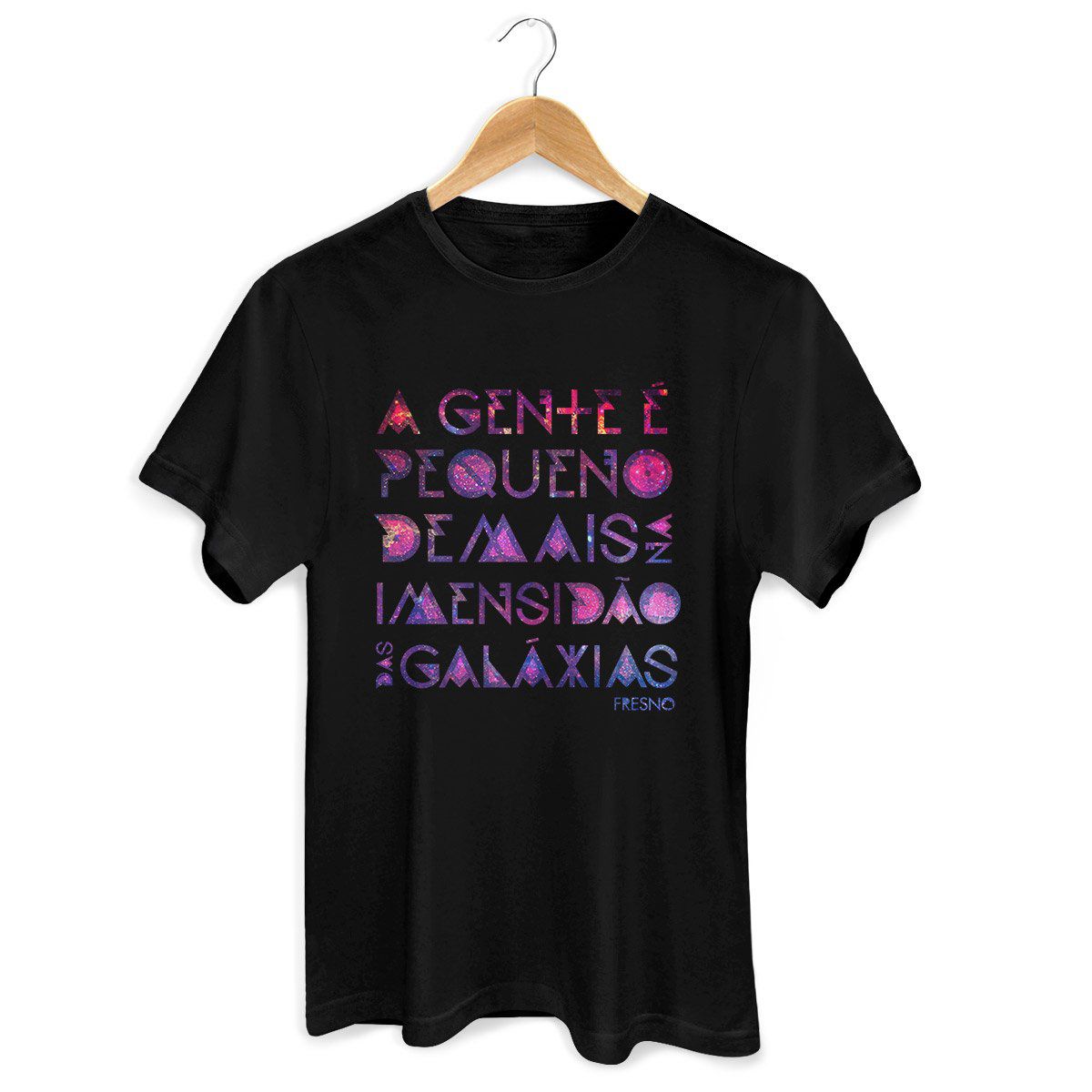 Camiseta Masculina Fresno Galáxias Preta