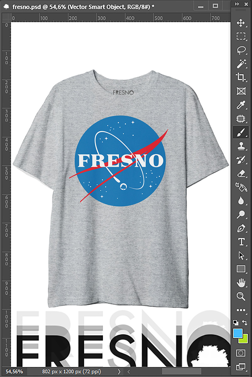 Camiseta Masculina Fresno Programa Espacial