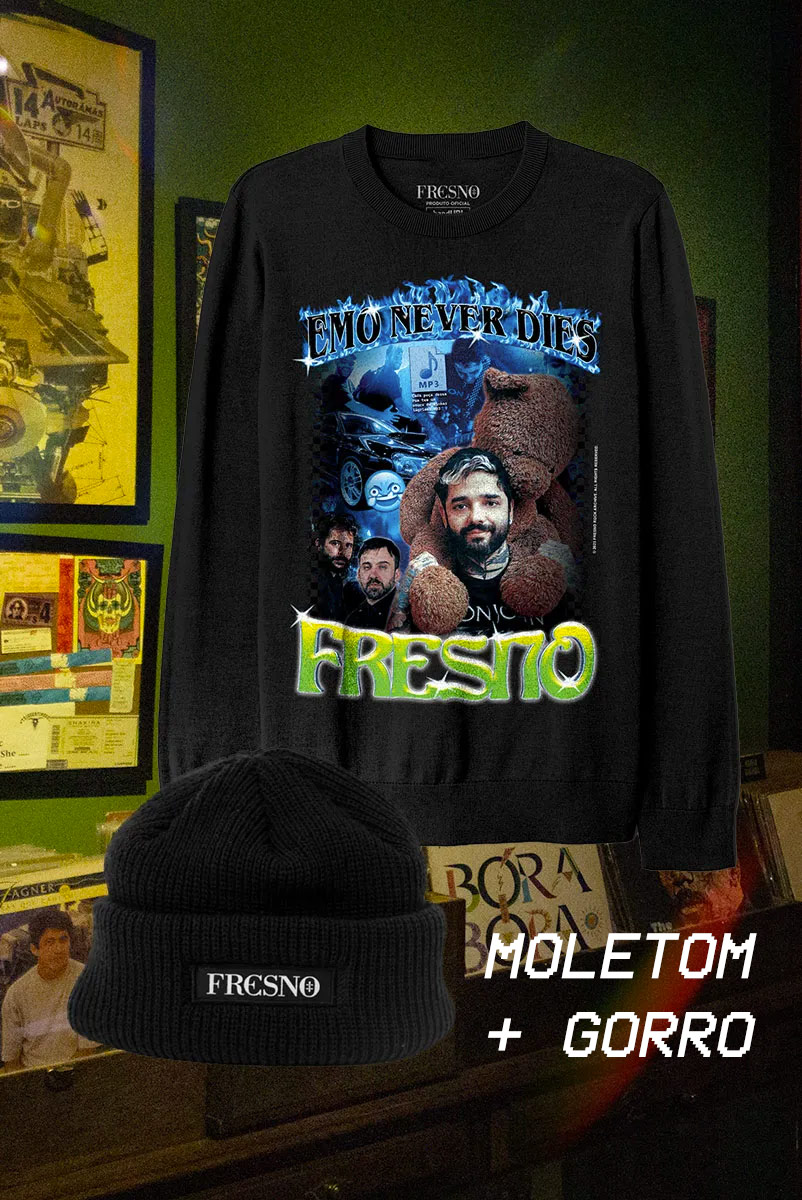 Kit Moletom Fresna Emo Never Dies + Gorro Fresno Logo