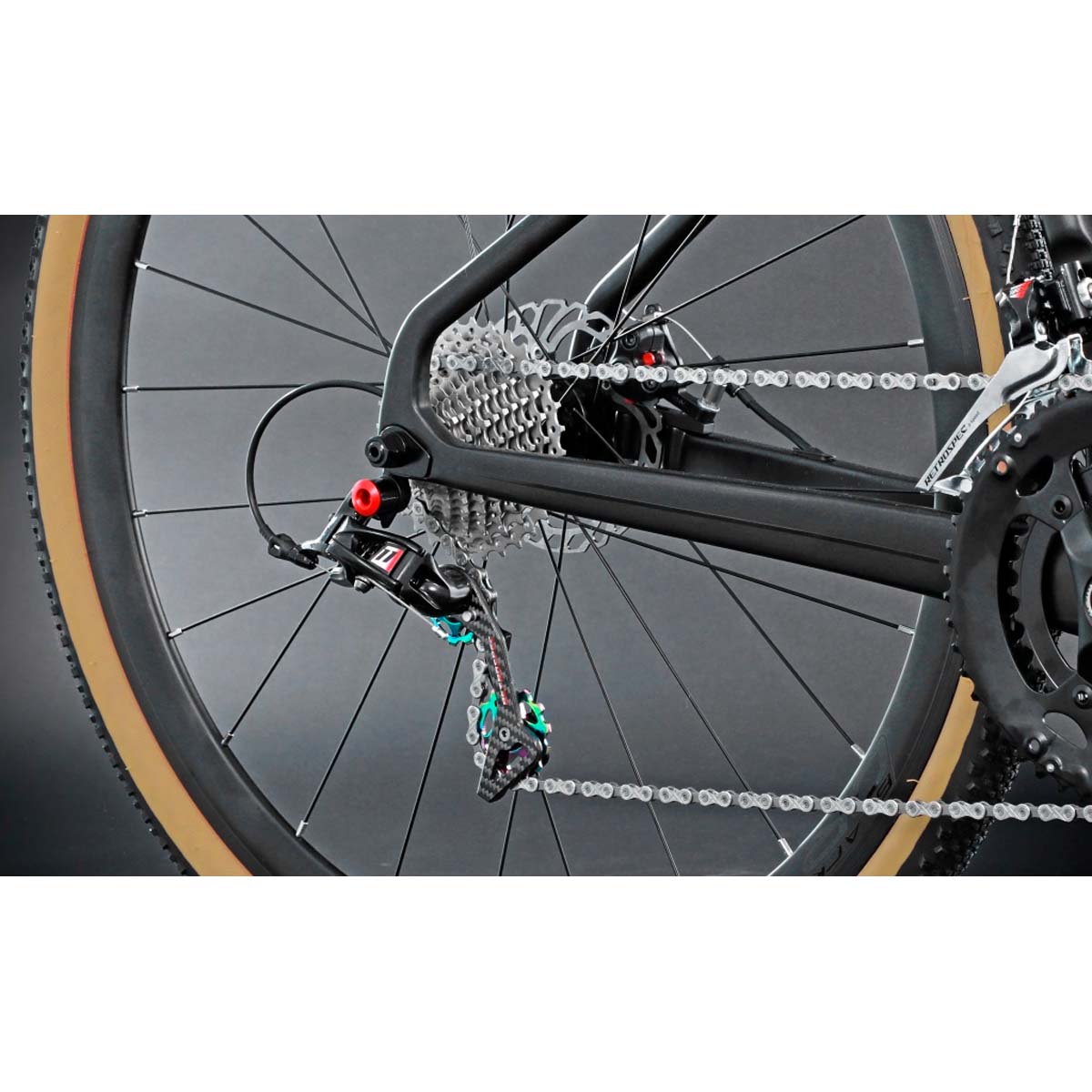 Bicicleta Black Orange Stone Comp Carbon Gravel 22V Preta