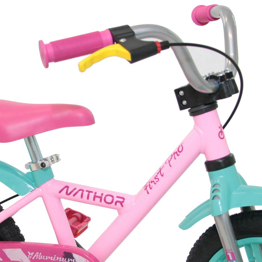 Bicicleta Nathor Aro 14 First Pro Feminina Rosa E Azul